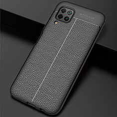 Soft Silicone Gel Leather Snap On Case Cover H06 for Huawei P40 Lite Black