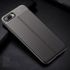 Soft Silicone Gel Leather Snap On Case Cover H07 for Oppo RX17 Neo Gray