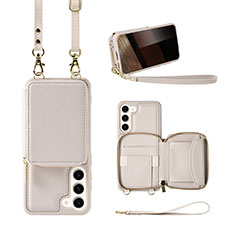 Soft Silicone Gel Leather Snap On Case Cover JM1 for Samsung Galaxy S24 5G Khaki