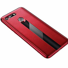 Soft Silicone Gel Leather Snap On Case Cover M01 for Huawei Honor View 20 Red
