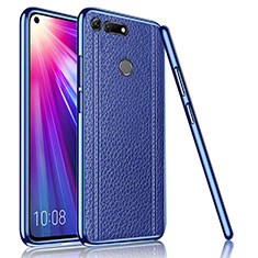 Soft Silicone Gel Leather Snap On Case Cover M02 for Huawei Honor V20 Blue