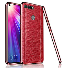 Soft Silicone Gel Leather Snap On Case Cover M02 for Huawei Honor V20 Red