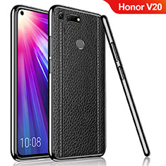 Soft Silicone Gel Leather Snap On Case Cover M02 for Huawei Honor View 20 Black