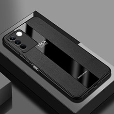 Soft Silicone Gel Leather Snap On Case Cover PB1 for Vivo V27 5G Black