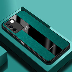 Soft Silicone Gel Leather Snap On Case Cover PB1 for Vivo V27 Pro 5G Green