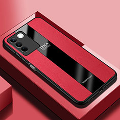 Soft Silicone Gel Leather Snap On Case Cover PB1 for Vivo V27 Pro 5G Red