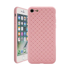 Soft Silicone Gel Leather Snap On Case Cover S01 for Apple iPhone SE (2020) Rose Gold