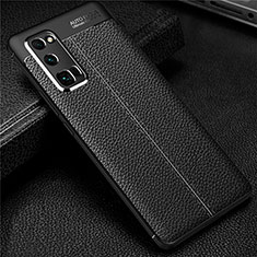 Soft Silicone Gel Leather Snap On Case Cover S01 for Huawei Honor 30 Pro+ Plus Black