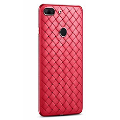 Soft Silicone Gel Leather Snap On Case Cover S01 for Huawei Honor 9 Lite Red