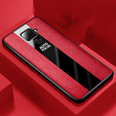 Soft Silicone Gel Leather Snap On Case Cover S01 for Huawei Mate 30 Lite Red