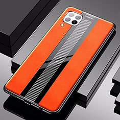Soft Silicone Gel Leather Snap On Case Cover S01 for Huawei Nova 7i Orange