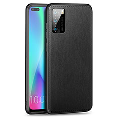 Soft Silicone Gel Leather Snap On Case Cover S01 for Huawei P40 Black