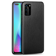 Soft Silicone Gel Leather Snap On Case Cover S01 for Huawei P40 Pro Black