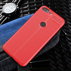 Soft Silicone Gel Leather Snap On Case Cover S01 for OnePlus 5T A5010 Red