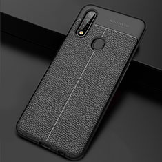 Soft Silicone Gel Leather Snap On Case Cover S01 for Oppo A31 Black