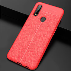 Soft Silicone Gel Leather Snap On Case Cover S01 for Oppo A31 Red