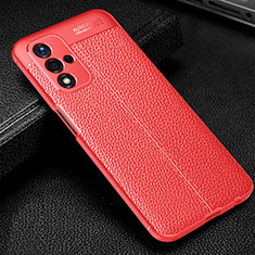 Soft Silicone Gel Leather Snap On Case Cover S01 for Oppo A93s 5G Red