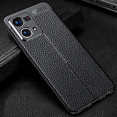 Soft Silicone Gel Leather Snap On Case Cover S01 for Oppo F21 Pro 4G Black
