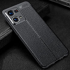 Soft Silicone Gel Leather Snap On Case Cover S01 for Oppo F21s Pro 4G Black