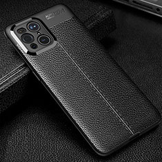 Soft Silicone Gel Leather Snap On Case Cover S01 for Oppo Find X3 5G Black
