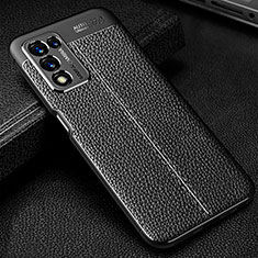 Soft Silicone Gel Leather Snap On Case Cover S01 for Oppo K9S 5G Black