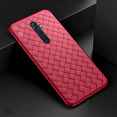 Soft Silicone Gel Leather Snap On Case Cover S01 for Oppo Reno2 Z Red