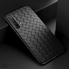 Soft Silicone Gel Leather Snap On Case Cover S01 for Realme X50 5G Black