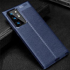 Soft Silicone Gel Leather Snap On Case Cover S01 for Samsung Galaxy Note 20 Ultra 5G Blue
