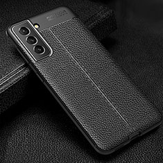 Soft Silicone Gel Leather Snap On Case Cover S01 for Samsung Galaxy S25 5G Black