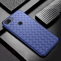 Soft Silicone Gel Leather Snap On Case Cover S01 for Xiaomi Mi 8 Lite Blue