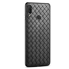 Soft Silicone Gel Leather Snap On Case Cover S01 for Xiaomi Redmi Note 7 Black