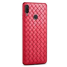 Soft Silicone Gel Leather Snap On Case Cover S01 for Xiaomi Redmi Note 7 Pro Red