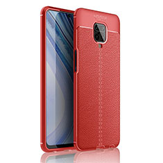 Soft Silicone Gel Leather Snap On Case Cover S01 for Xiaomi Redmi Note 9 Pro Max Red