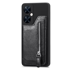 Soft Silicone Gel Leather Snap On Case Cover S01D for Huawei Nova 11i Black