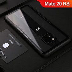 Soft Silicone Gel Leather Snap On Case Cover S02 for Huawei Mate 20 RS Black