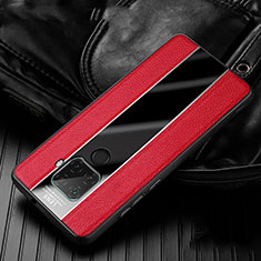 Soft Silicone Gel Leather Snap On Case Cover S02 for Huawei Mate 30 Lite Red