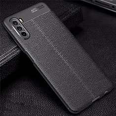 Soft Silicone Gel Leather Snap On Case Cover S02 for Huawei Mate 40 Lite 5G Black