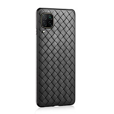 Soft Silicone Gel Leather Snap On Case Cover S02 for Huawei Nova 6 SE Black