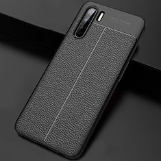 Soft Silicone Gel Leather Snap On Case Cover S02 for Oppo A91 Black