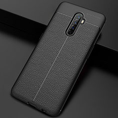 Soft Silicone Gel Leather Snap On Case Cover S02 for Realme X2 Pro Black