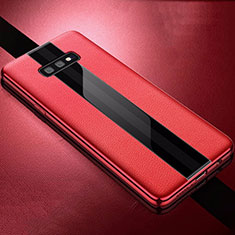 Soft Silicone Gel Leather Snap On Case Cover S02 for Samsung Galaxy S10e Red