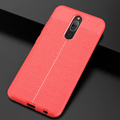 Soft Silicone Gel Leather Snap On Case Cover S02 for Xiaomi Redmi 8 Red