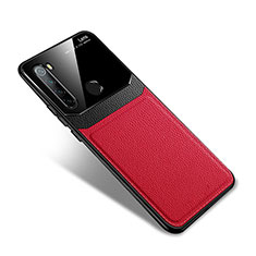 Soft Silicone Gel Leather Snap On Case Cover S02 for Xiaomi Redmi Note 8 Red