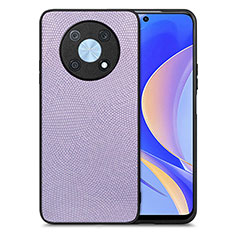 Soft Silicone Gel Leather Snap On Case Cover S02D for Huawei Nova Y90 Clove Purple