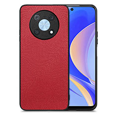 Soft Silicone Gel Leather Snap On Case Cover S02D for Huawei Nova Y90 Red