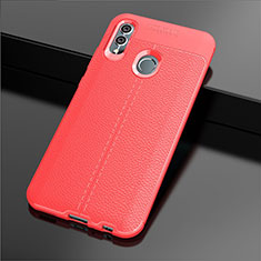 Soft Silicone Gel Leather Snap On Case Cover S03 for Huawei Honor 10 Lite Red