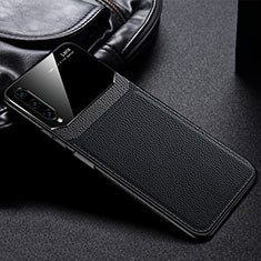 Soft Silicone Gel Leather Snap On Case Cover S03 for Huawei P Smart Pro (2019) Black