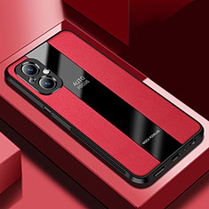 Soft Silicone Gel Leather Snap On Case Cover S03 for Oppo Reno7 Lite 5G Red
