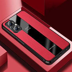 Soft Silicone Gel Leather Snap On Case Cover S03 for Oppo Reno8 Z 5G Red