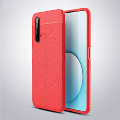 Soft Silicone Gel Leather Snap On Case Cover S03 for Realme X50 5G Red